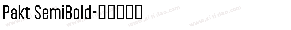 Pakt SemiBold字体转换